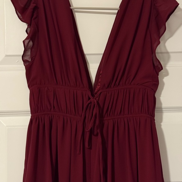 Lulu's Deep Red Maxi Dress - Picture 4 of 8